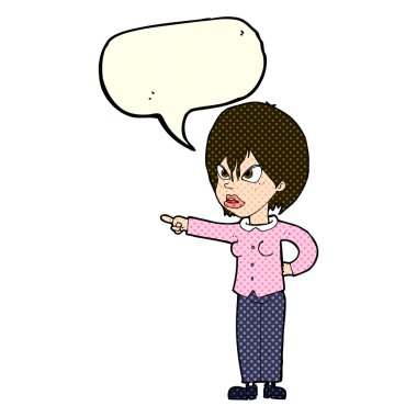 Çizgi film kadını konuşma balonuyla suçlanıyor