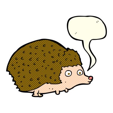 Konuşma baloncuklu kirpi.