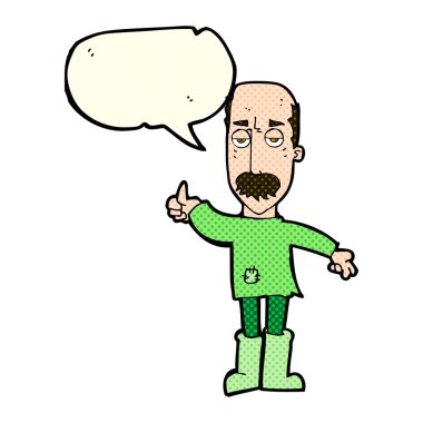 Çizgi film yaşlı adamın konuşma baloncuğuyla canını sıktı