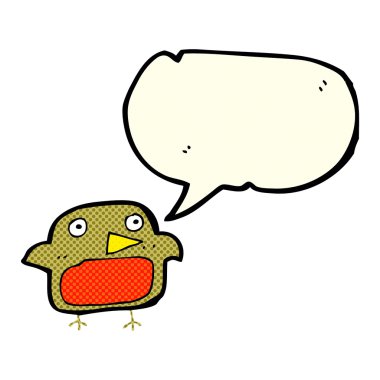 Konuşma balonlu çizgi robin