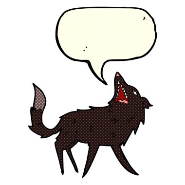 Karikatür konuşma baloncuğuyla kurt avlıyor