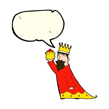 Konuşma balonu olan üç bilge adamdan biri.