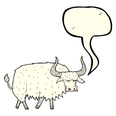 karikatür rahatsız kıllı öküz ile konuşma balonu