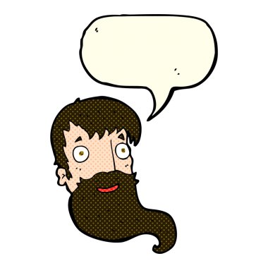 çizgi film sakallı adam konuşma baloncuğu ile