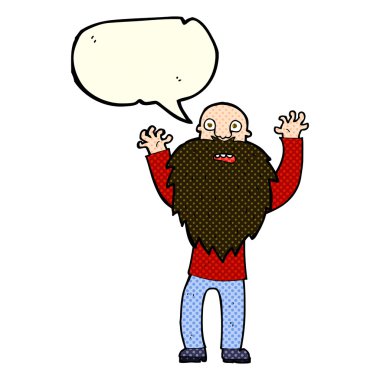 Çizgi film sakallı, sakallı yaşlı adamı korkuttu.