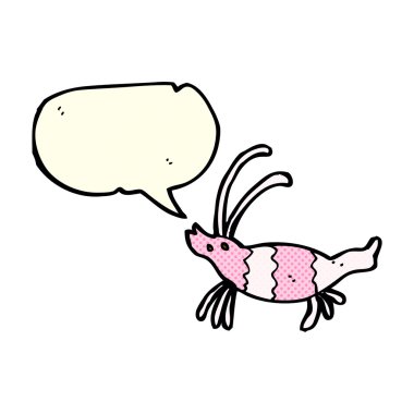 Konuşma balonlu karides