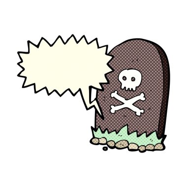 çizgi film mezar ile konuşma balonu