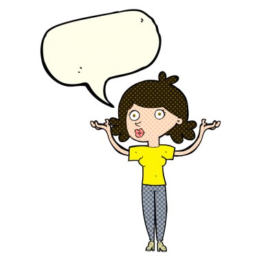 çizgi film kadın kolları ile konuşma balonu Hava atma