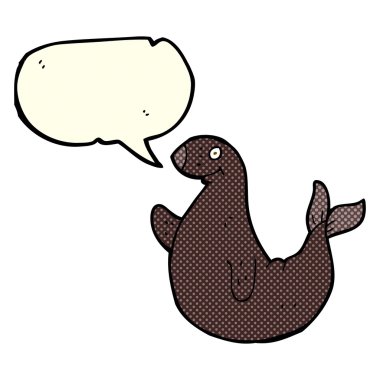 Konuşma baloncuklu çizgi film mührü