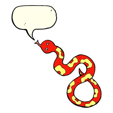 Konuşma balonlu çizgi film yılanı