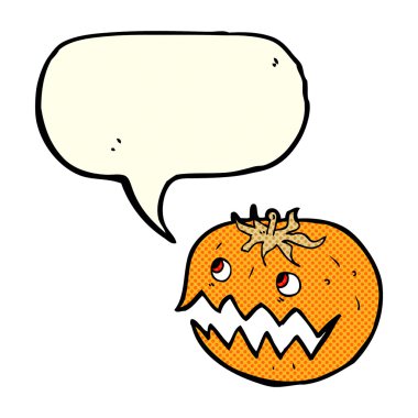 Konuşma baloncuklu çizgi film balkabağı