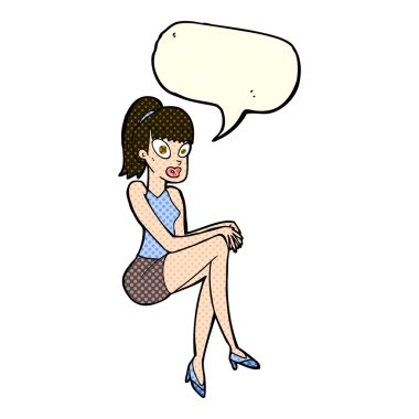 çizgi film güzel kadınla konuşma balonu