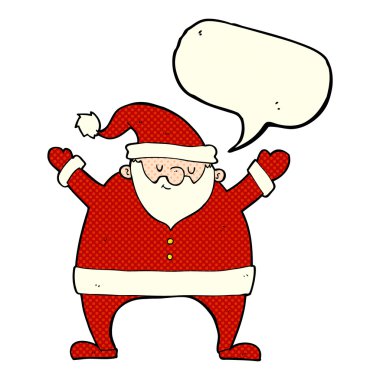 Konuşma balonlu çizgi film Noel Baba