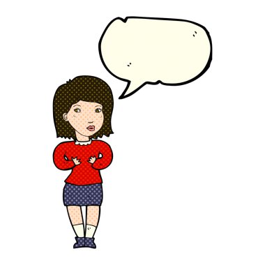 çizgi film kadın bahane ile konuşma balonu