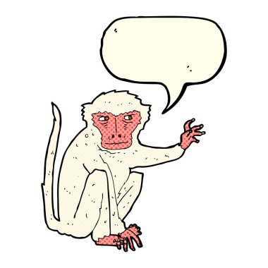 Konuşma balonlu kötü maymun çizgi filmi