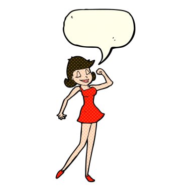 çizgi film kadınla konuşma balonu ile tutum yapabilirsiniz