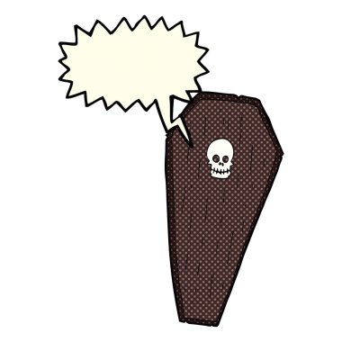 korkunç çizgi film tabut ile konuşma balonu