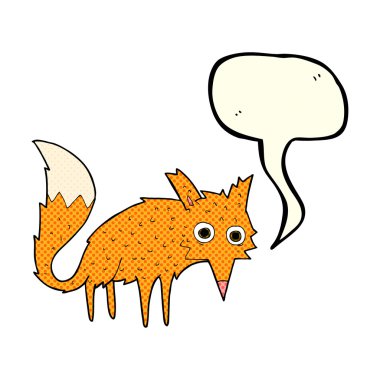 komik karikatür fox ile konuşma balonu