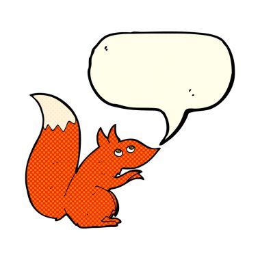 çizgi film Kızıl sincap ile konuşma balonu