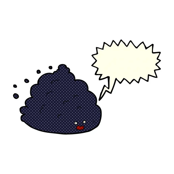 Cartoon cloud character with speech bubble — Stock Vector