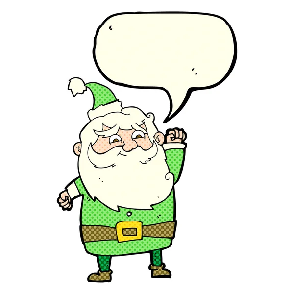 Dibujos animados Santa Claus con burbuja de habla — Archivo Imágenes Vectoriales
