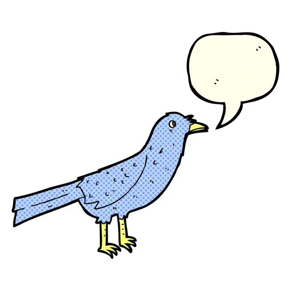 带有言语泡沫的卡通乌鸦 — 图库矢量图片