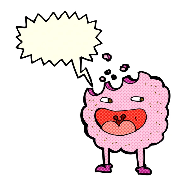 Personnage de dessin animé cookie avec bulle de parole — Image vectorielle