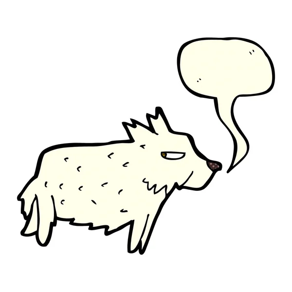 Cartoon terrier con bolla vocale — Vettoriale Stock