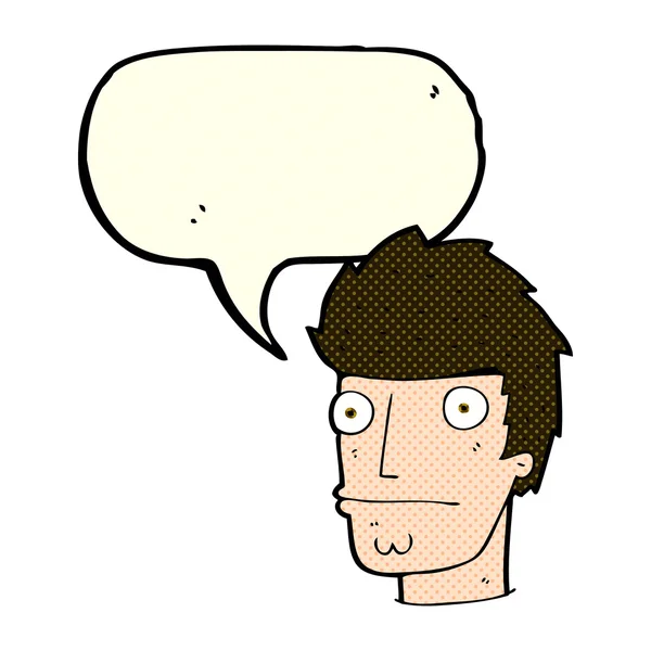 Hombre nervioso de dibujos animados con burbuja del habla — Archivo Imágenes Vectoriales