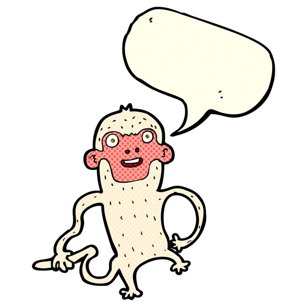 Macaco dos desenhos animados com bolha de fala — Vetor de Stock
