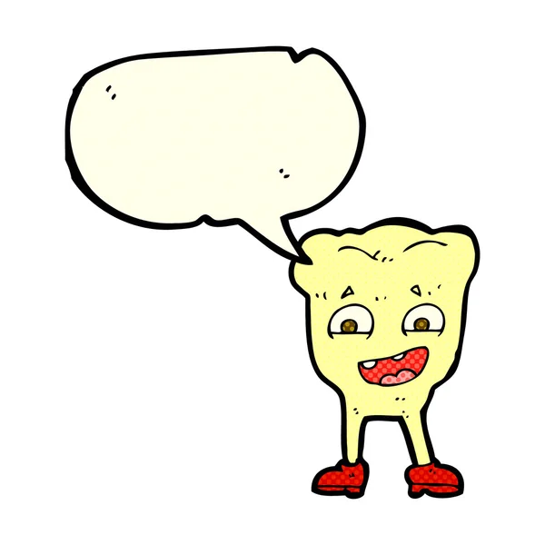 Kreskówka żółty zęba z dymek — Wektor stockowy