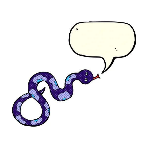 带有言语泡沫的卡通蛇 — 图库矢量图片