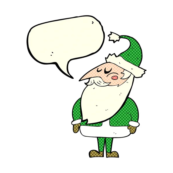 Kreskówki Santa Claus z bańki mowy — Wektor stockowy