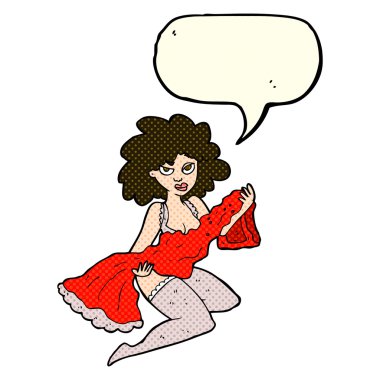 çizgi film kadın konuşma balonu ile değiştirme