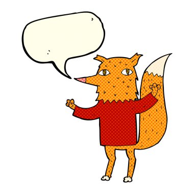 karikatür fox ile konuşma balonu