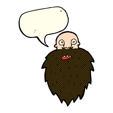 çizgi film sakallı adam konuşma baloncuğu ile