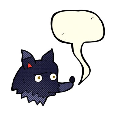 karikatür konuşma balonu ile mutsuz köpek