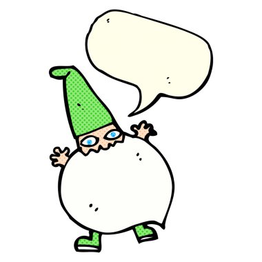 konuşma balonlu küçük noel baba çizgi filmi