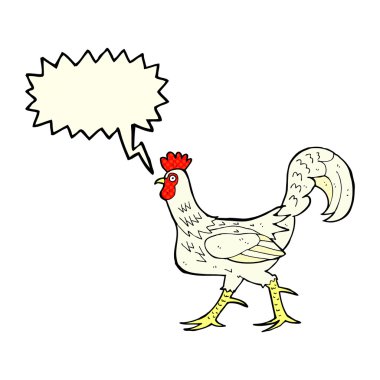 Konuşma baloncuklu horoz çizgi filmi