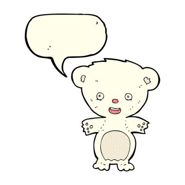 karikatür kutup ayısı ile konuşma balonu