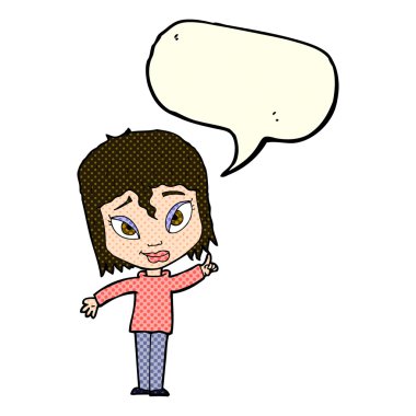 konuşma balonu fikirle kadınla çizgi film