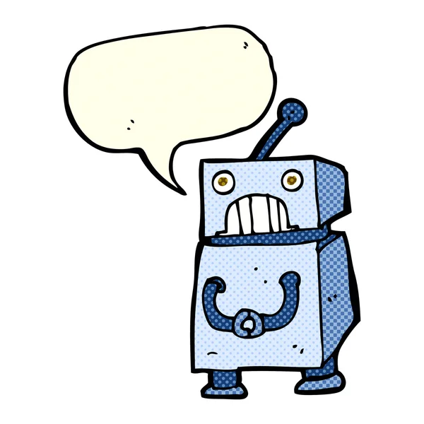 具有语音气泡的卡通机器人 — 图库矢量图片