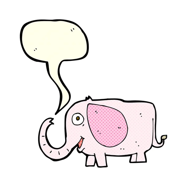 Cartoon baby elephant with speech bubble — Stock Vector