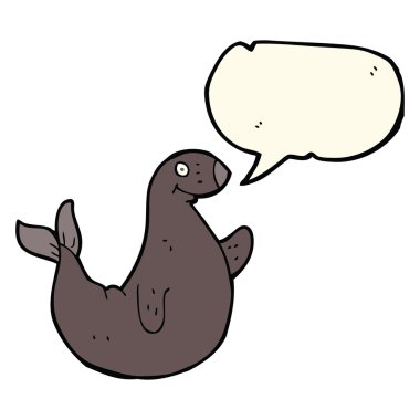 Konuşma baloncuklu çizgi film mührü