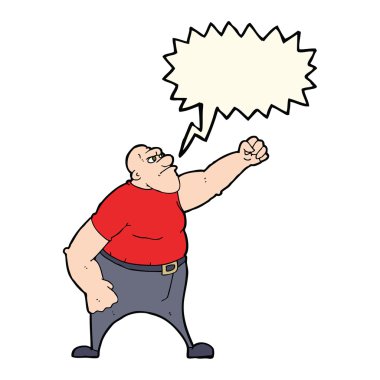 çizgi film kızgın adam konuşma baloncuğu ile