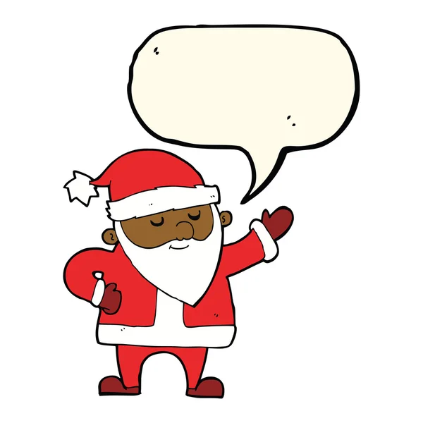 Dibujos animados Santa Claus con burbuja de habla — Vector de stock