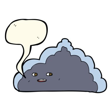 Konuşma baloncuklu çizgi film bulutu