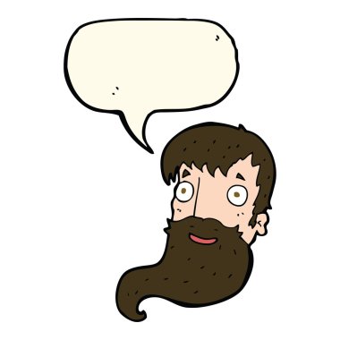 çizgi film sakallı adam konuşma baloncuğu ile