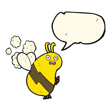 komik karikatür arı ile konuşma balonu