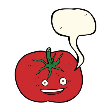çizgi film domates ile konuşma balonu